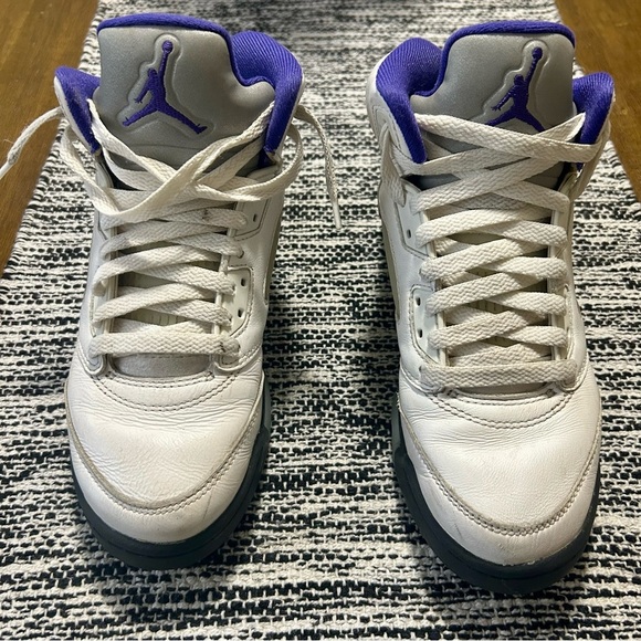 Jordan 5 dark concord purple/white Grade School size 5Y no box - Picture 2 of 8